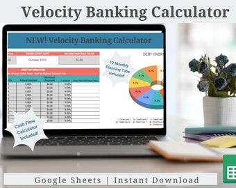 Velocity Banking Worksheet - Cash Flow and Month to Month Formulas