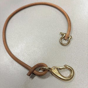 Langes Schlüsselband • Italienisches veg tan Lederband • Leder Leine • Portemonnaie Kette • Massive Messing-Hardwares • EDC • Handarbeit