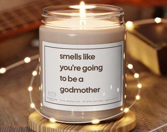 Godmother Gift, Godmother Proposal Gift Candle, Smells Like World's Best Godmother, God Mother gift, Gift for Godmother Candle, Godmother