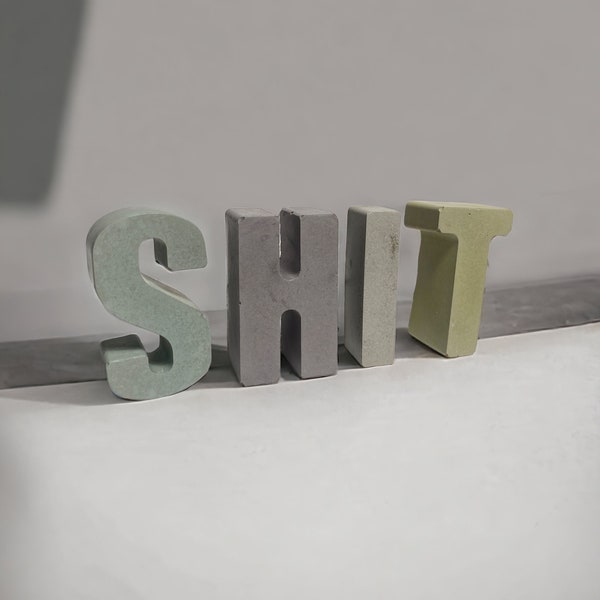 Funny Words| Cement Letters| Funny Gift| Gag Gift| Concrete Letter to write anything you want!