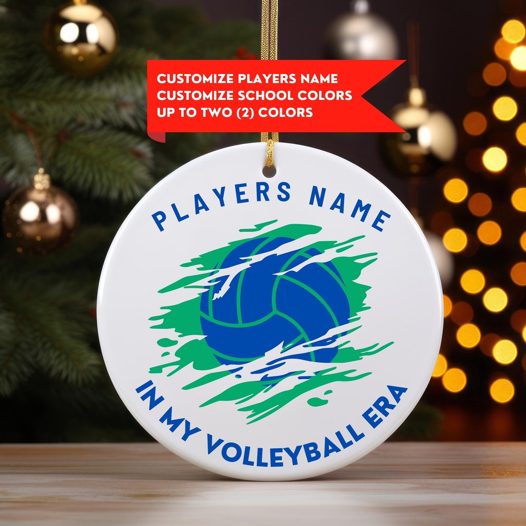 Volleyball Ornament Personalized Ornament Christmas Ornament Etsy