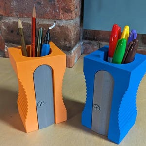 Giant Pencil Sharpener Desk Organizer, Pen and Pencil Holder, Classroom Decor, Art Supplies, Teacher, Student