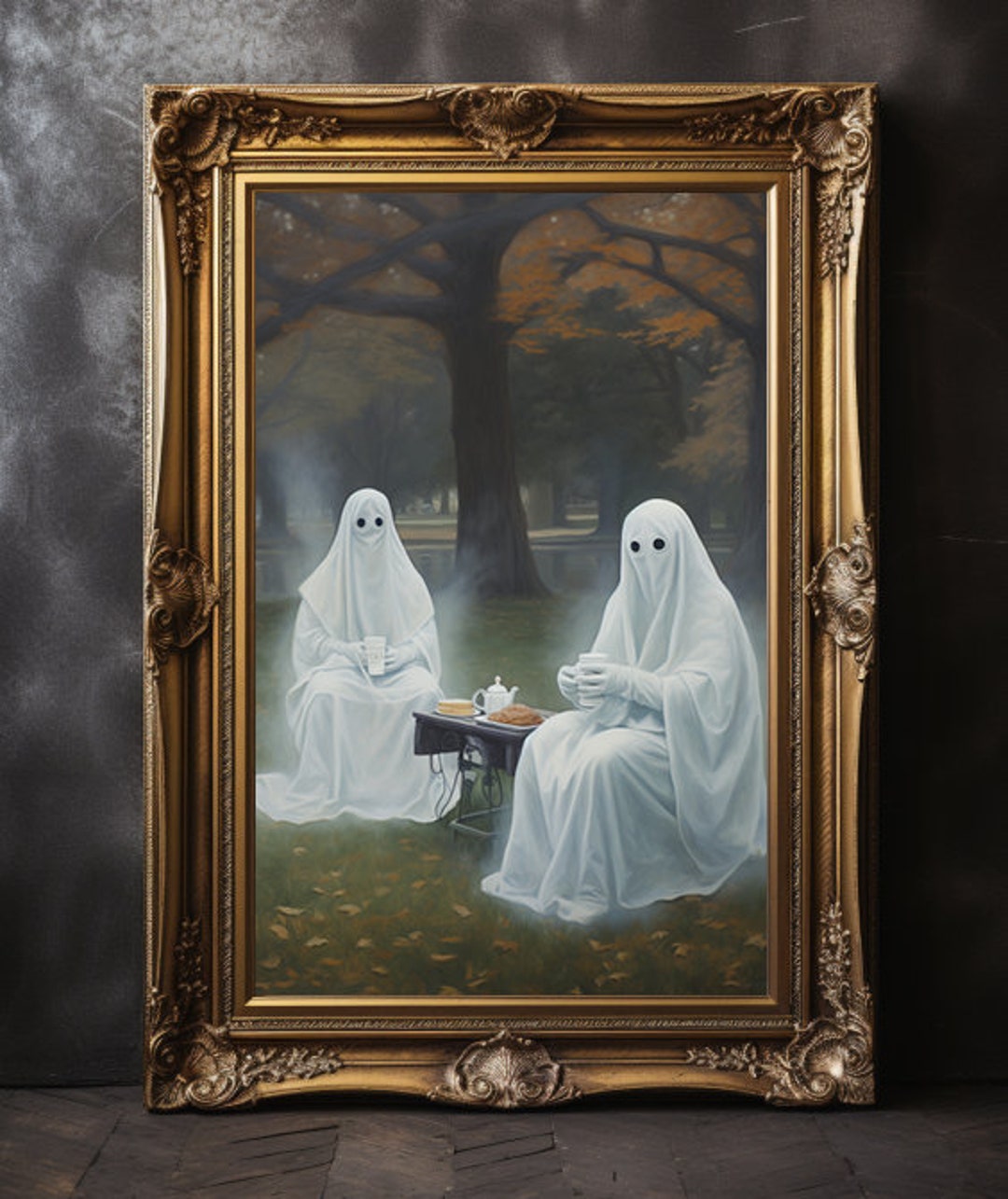 Ghost Print Gothic Home Decor Art Print Spooky Poster Halloween ...