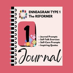 Enneagram Journal Type 1, Prompts for Journaling, Enneagram Type One, Digital Enneagram Journal, Enneagram Gifts for Type One