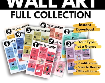 Enneagram Types Art Prints: FUNeagram Decor (Digital Download)