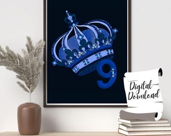 Enneagram Type 9 Art: Peacemaker Crown Illustration (Digital Download)