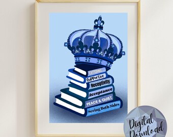 Enneagram Type 9 Crown Art: Peacemaker Print (Digital Download, 8x10)