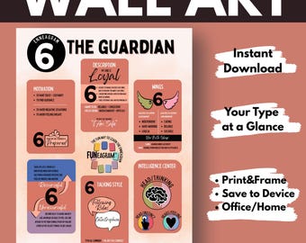 Enneagram Type 6 Art Print: The Guardian - FUNeagram (Digital Download)