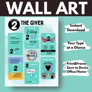 Enneagram Type Two Art Print: The Giver, Personality Decor (Digital Download)