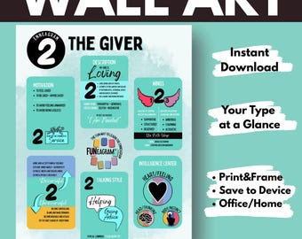 Enneagram Type Two Art Print: The Giver, Personality Decor (Digital Download)