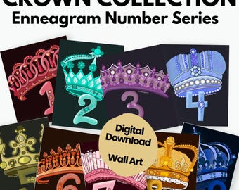 Enneagram Crown Art Prints: Empowering Illustrations (Digital Download)