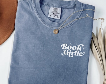 Minimalist Bookish T-shirt, Romantasy Aesthetic Merch, Book Lover Gift, Dark Academia Bookish Gift, Late Night Reader Gift, Book Girlie Tee