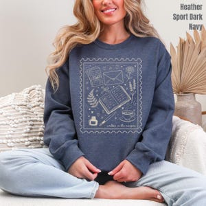 front-Heather Sport Dark Navy