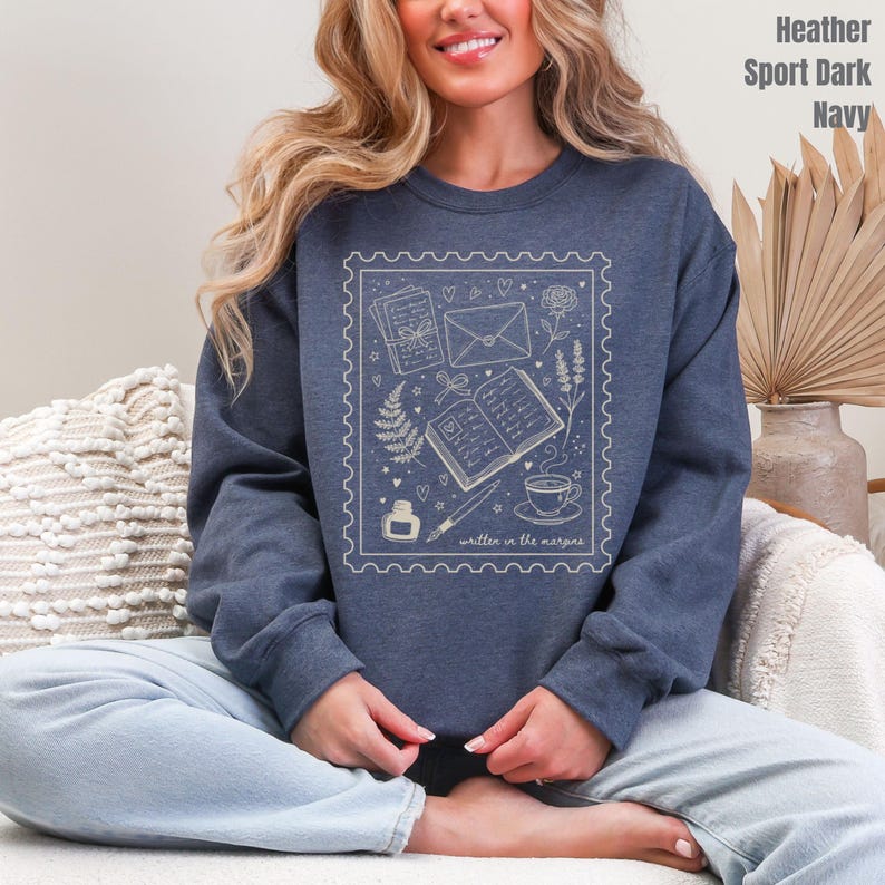 front-Heather Sport Dark Navy