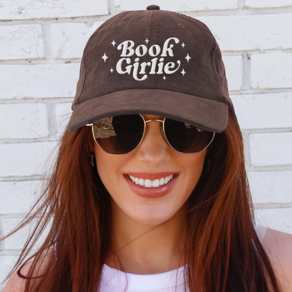 Bookish Corduroy Hat, Embroidered Book Lover Gift, Romantasy Aesthetic Hat, Dark Academia Bookish Gift, Dragon Lover Merch, Book Girlie Cap