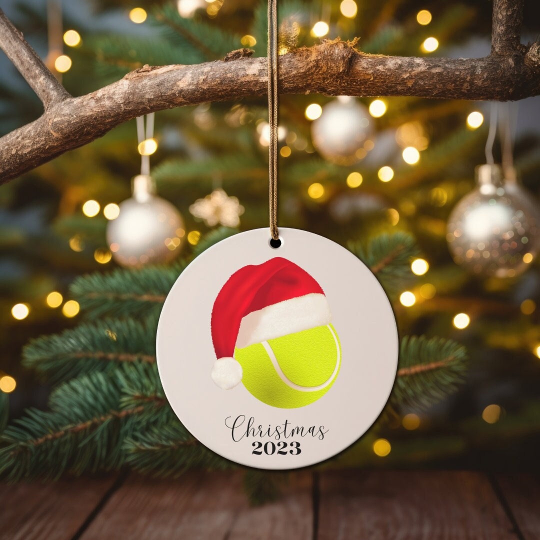 Custom Tennis Ball Ornament 2023, Custom Christmas Tennis Ornament