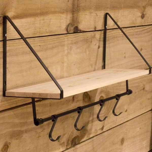 wood shelves wooden shelves rustic shelves floating shelves wall mounted display shelves home decorations shelving unit 1 PC /coat hanger.