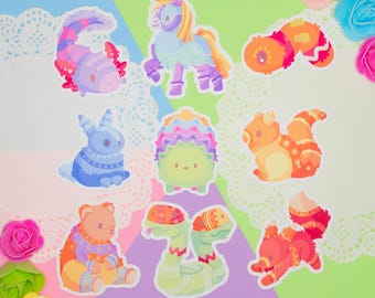 Party Piñata Stickers | Die Cut Stickers | Video Game Stickers | Kawaii Aesthetic | Sticker Pack