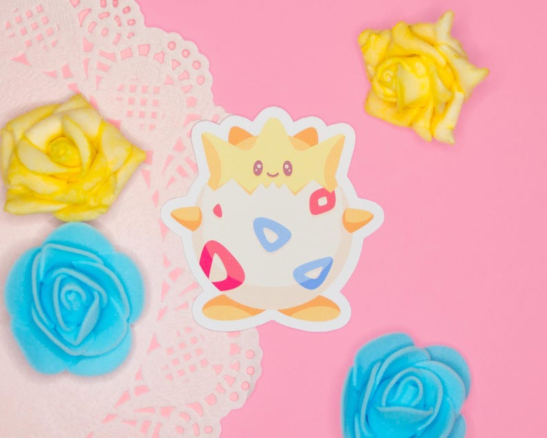 A die cut vinyl sticker inspired by a fairy type Pokemon.