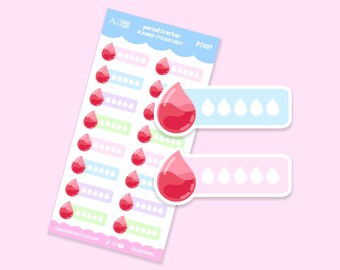 Period Tracker Sticker Sheet | Monthly Cycle | Matte Vinyl Stickers | Cute Period Icons | Menstruation and Ovulation | Pastels