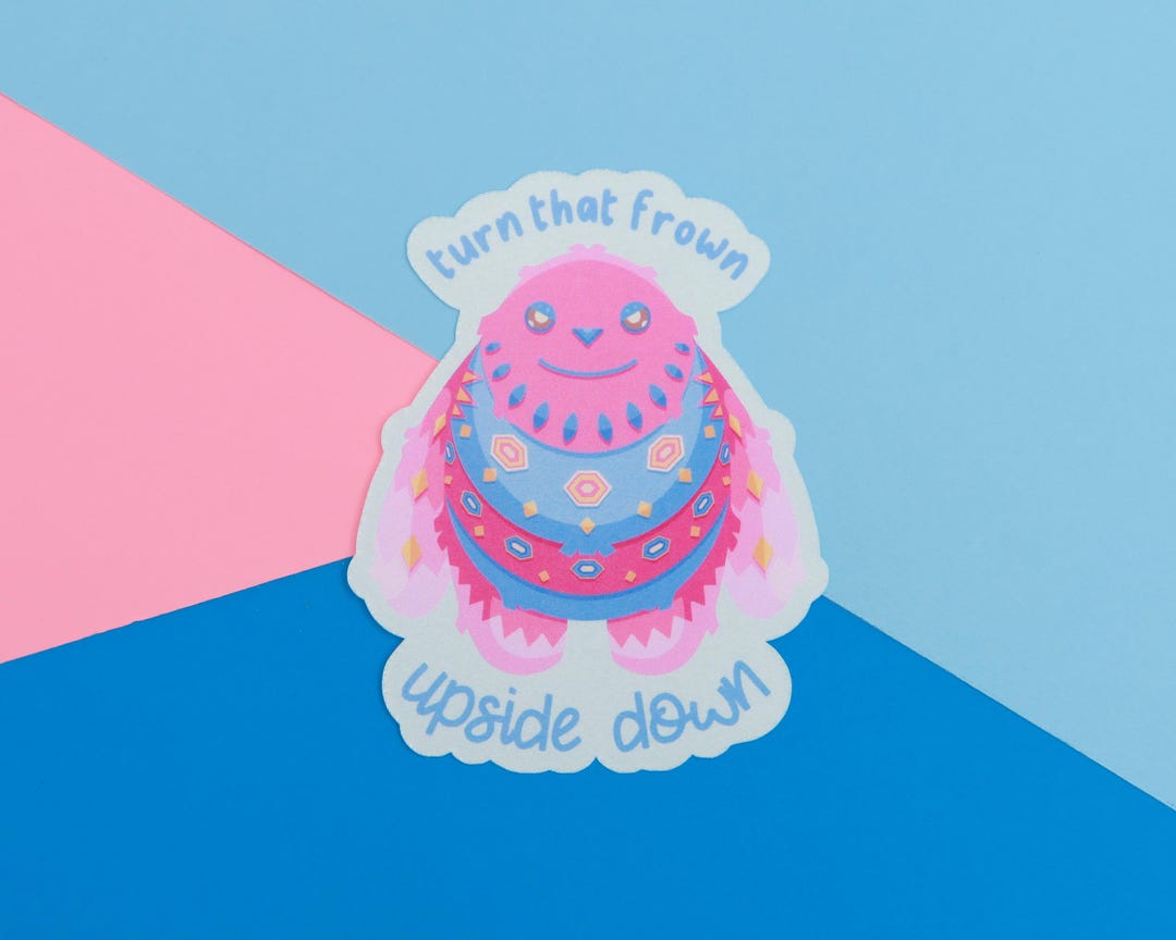 Turn That Frown Upside Down Jeli Piñata | Motivational Matte Vinyl ...