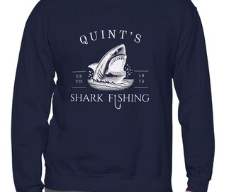 Jaws, Quint's Shark Fishing - Unisex, Heavy-Blend, Crewneck Sweatshirt