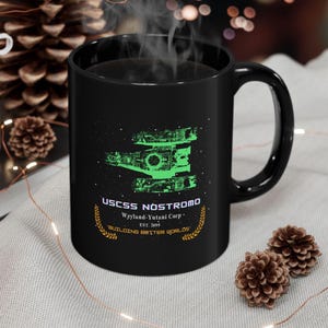 Alien horror movie coffee Mug (11oz, 15oz) 80s horror sci fi mug, weyland yutani Nostromo coffee mug, Ridley Scott, xenomorph mug