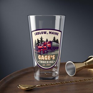 Pet Sematary, Gage’s Trucking - 16oz Pint Glass, Stephen King, Horror Gift, Barware
