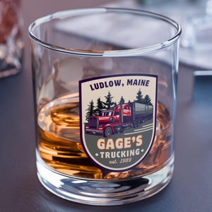 Pet Sematary, Gage’s Trucking - 10oz Rocks Glass, Stephen King, Horror Gift, Whiskey Glass, Barware