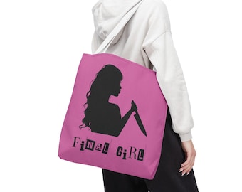 Final Girl, Ransom - Pink Canvas Tote Bag, Scream Queen, Horror Gift, Gifts for Her