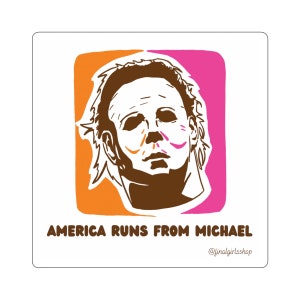 Halloween, Donut Michael Myers- Kiss-Cut Sticker, Horror Gift, John Carpenter, Horror Stickers