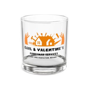 Tremors, Earl & Valentine’s  - 10oz Rocks Glass, 90s Horror, Horror Gift, Barware, Glassware, Graboids, Cult Classic