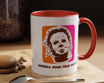 Halloween, donut Michael Myers-11oz accentkoffiemok, glaswerk, horrorcadeau, John Carpenter, klassieke horror, Boogeyman The Shape