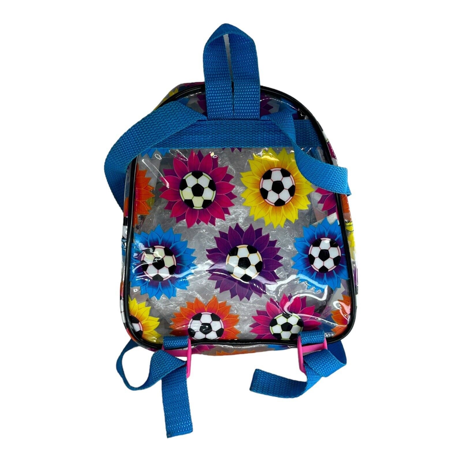 Vintage Lisa Frank soccer ball mini backpack Lisa Frank Backpack Vinyl Clear Bright Rainbow Soccer Ball  main image 2