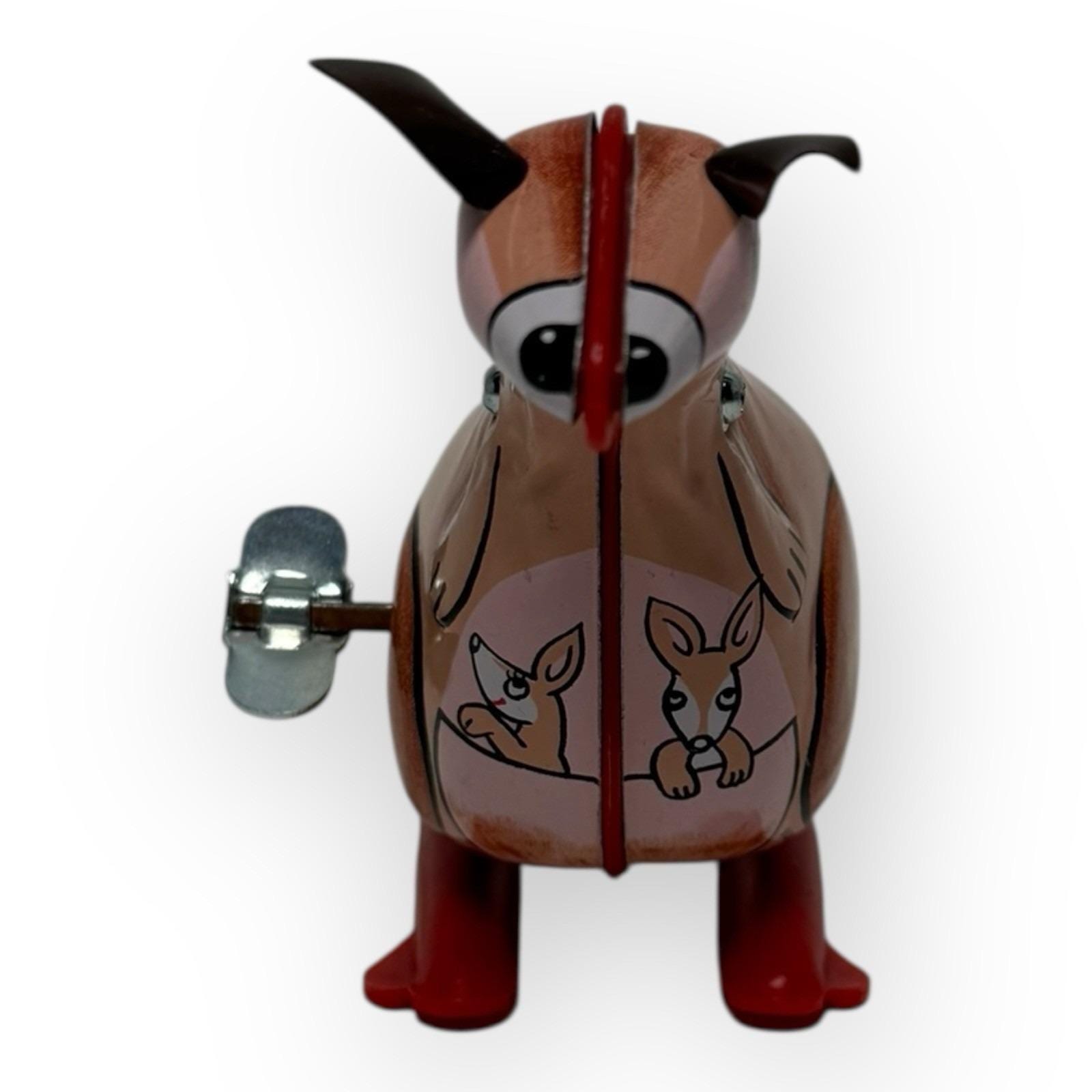 Vintage 1960s Yone Tin Litho Wind-up Kangaroo Toy Japan 3.5