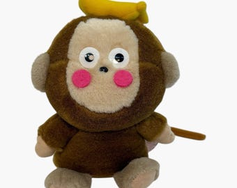 Sanrio Smiles Monkiki Monkey Plush Banana Head Kawaii Plush Y2K Vintage