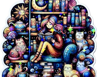 The Cozy Nook Stickers Volume 1 (waterproof). Bookish 14 stickers
