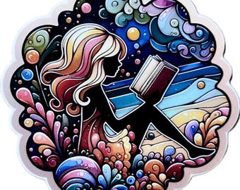Booked for Summer Stickers (waterproof). Bookish 6 stickers