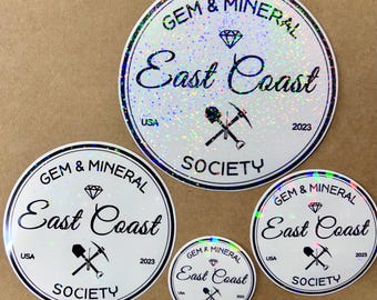 East Coast Gem & Mineral Society Stickers (waterproof)