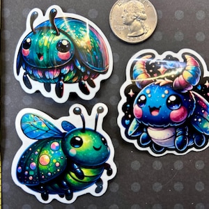 Cute animal stickers. Insects (Waterproof) 15 stickers
