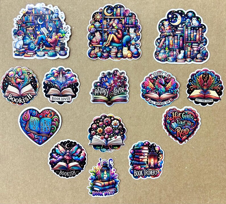 The Cozy Nook Stickers Volume 1 (waterproof). Bookish - Etsy