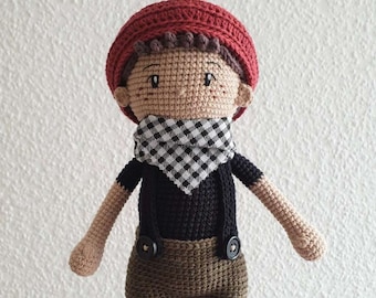 Amigurumi Boy Doll Crochet Pattern – 27cm Character Toy with Clothes (PDF Pattern, US Terms)