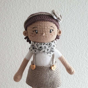 APRIL Patrón de muñeca de ganchillo, Patrón de muñeca amigurumi, PDF Tutorial en inglés