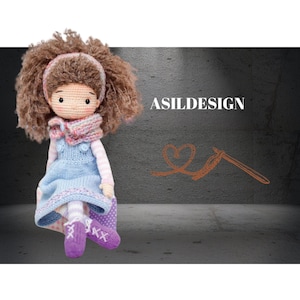 CURLY Crochet Doll Pattern, Amigurumi Doll Pattern, PDF English Tutorial