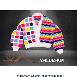 CROCHET PATTERN / Granny Square Cardigan Crochet Pattern