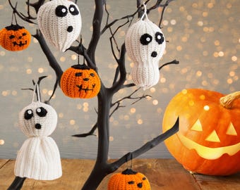 Pumpkin and ghost ornament recipes for halloween, Halloween Crochet Hat Pattern - DIY PDF Tutorial for Spooky Costume