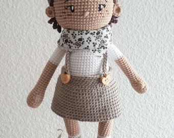 APRIL Crochet Doll Pattern, Amigurumi Doll Pattern, PDF English Tutorial