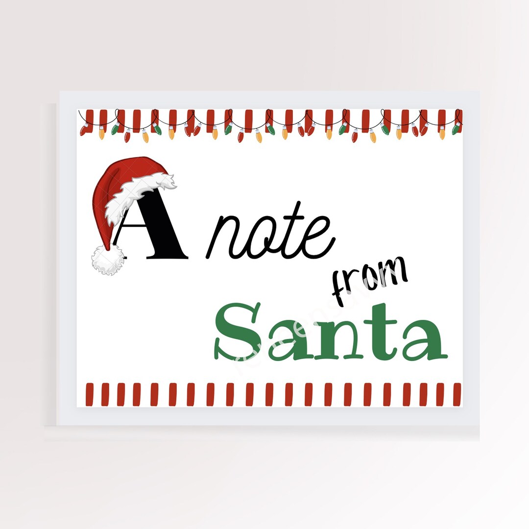Postcard - A Note From Santa - Etsy