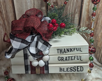 Christmas Rustic Book Stack