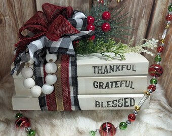 Christmas Rustic Book Stack